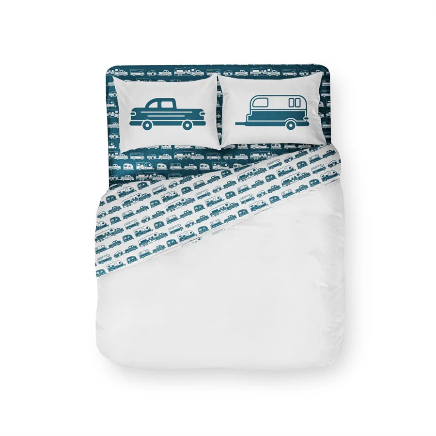 Blue Queen Bed Sheet Set - Image 8