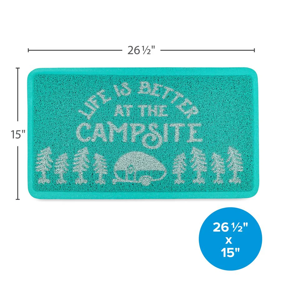 Life Is Better At The Campsite Teal Rug - Image 3