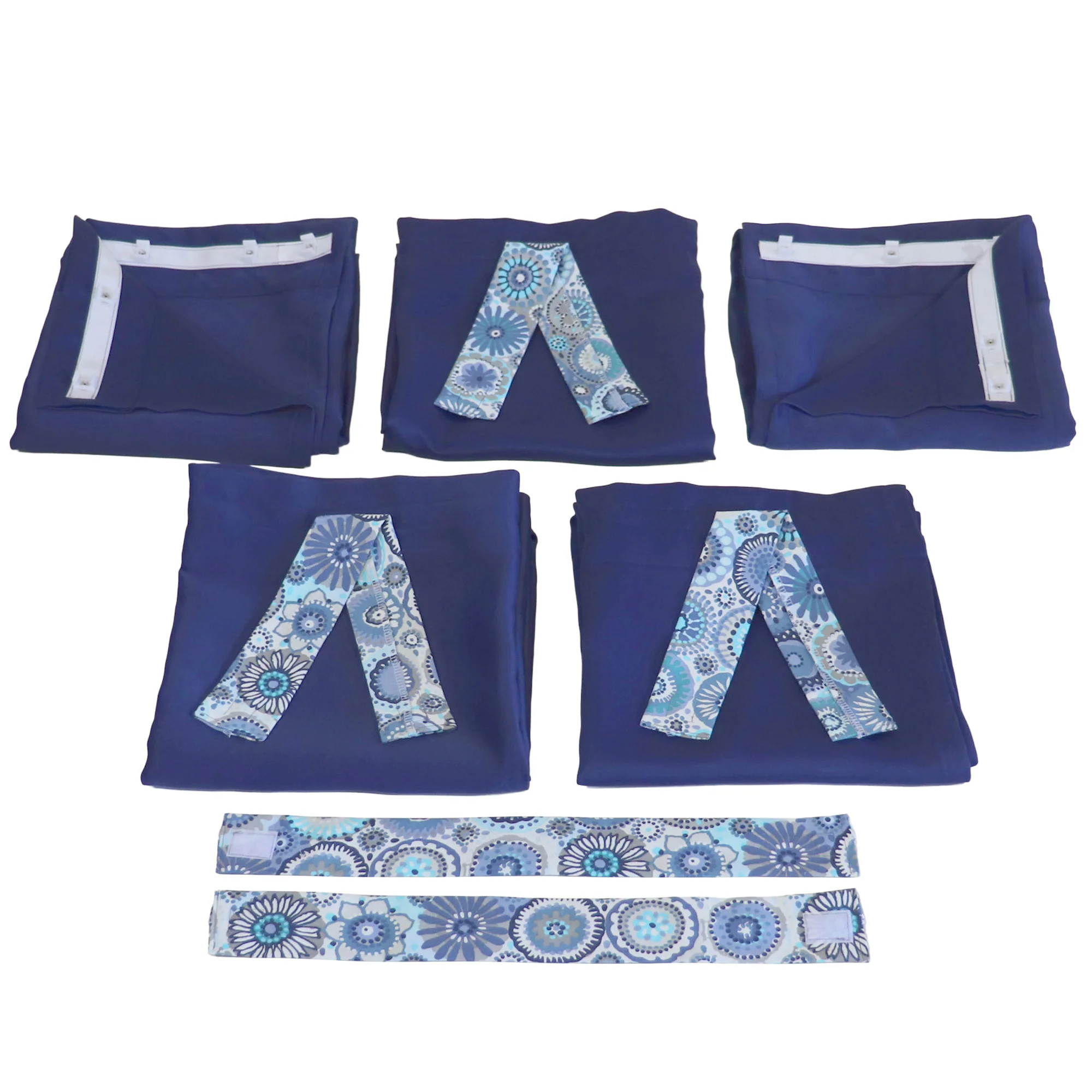 Curtain Set Multi Models 8 / 12 Foot Box Navy Blue