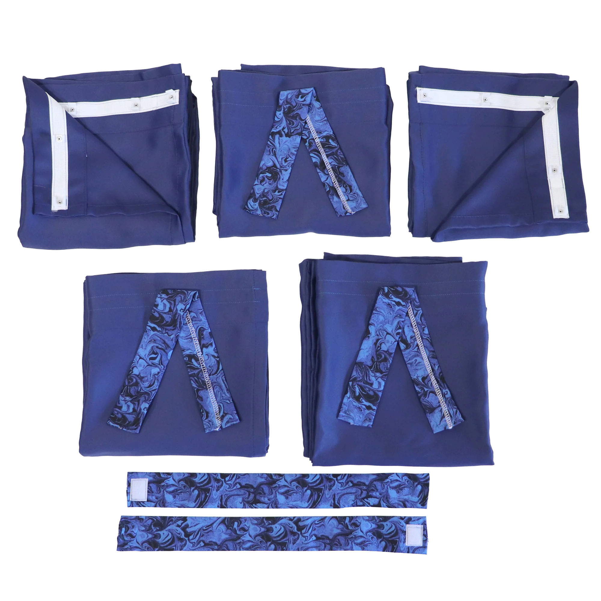 Curtain Set Multi Models 8 / 12 Foot Box Navy Blue