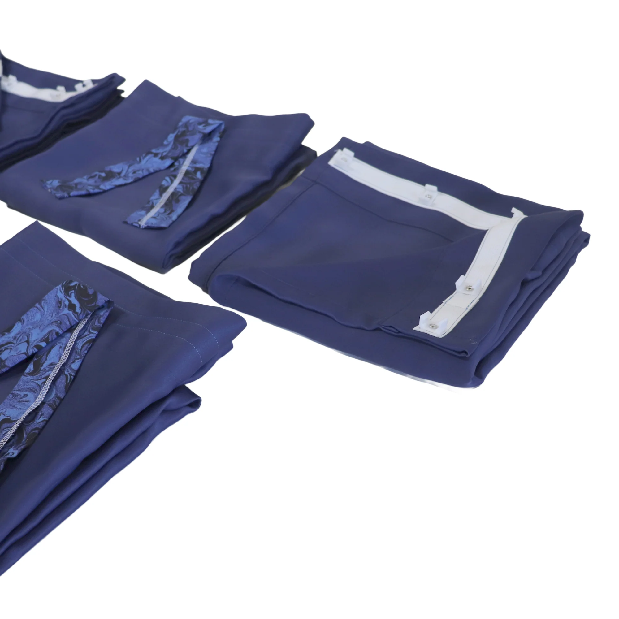 Curtain Set Multi Models 8 / 12 Foot Box Navy Blue - Image 3