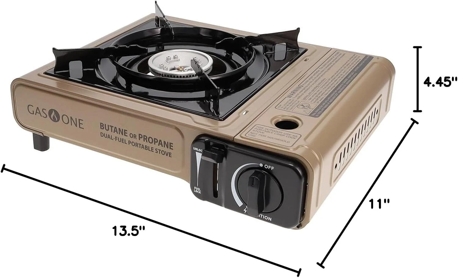 Gas One GS-3400P Propane or Butane Dual Fuel Stove - Image 2