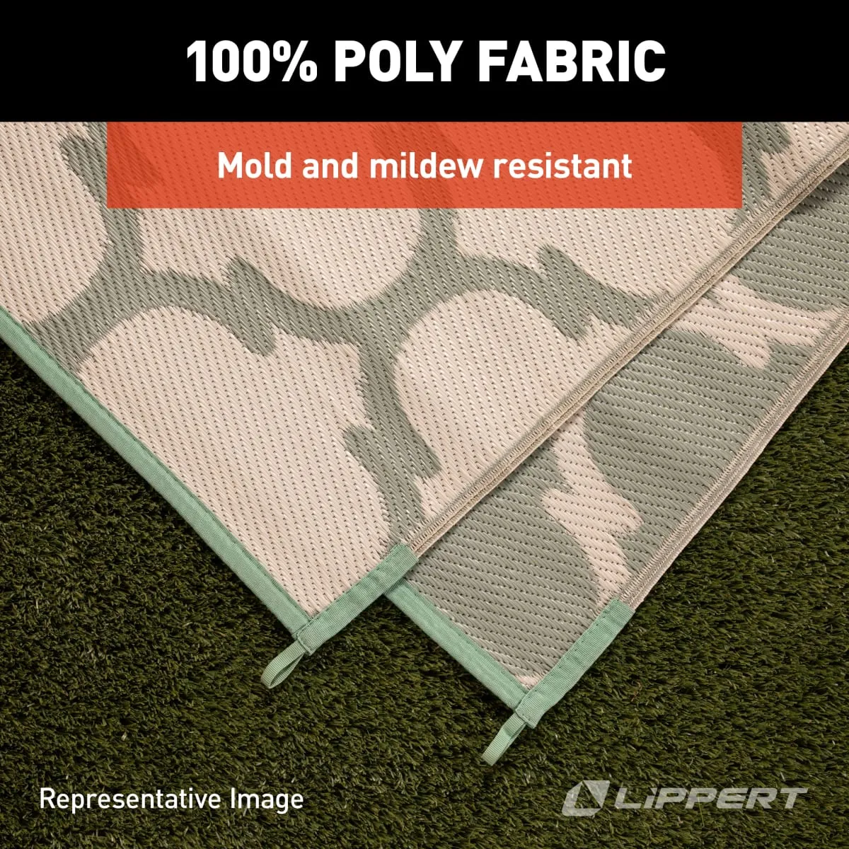 Grey 6X9 All Weather Patio Mat - Image 5
