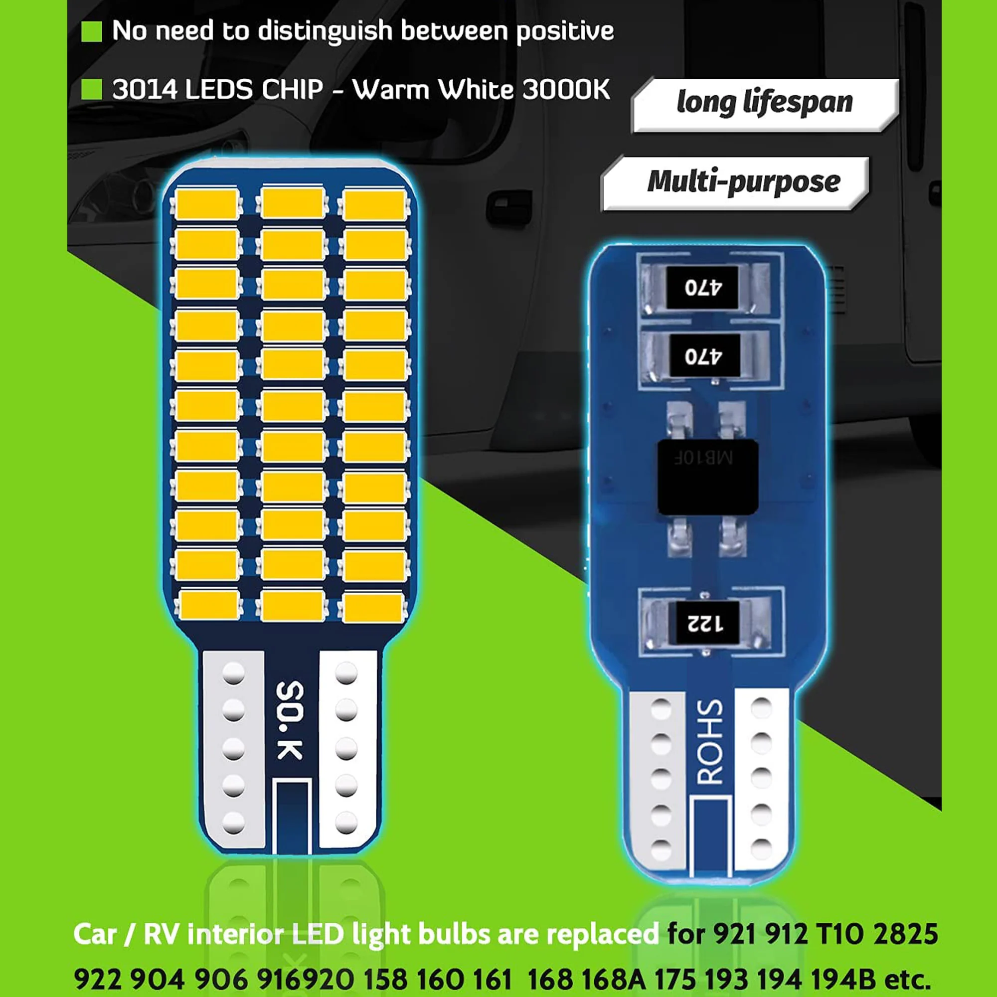 Mini LED Bulb Replaces 194 / 904 / 921 - Image 3